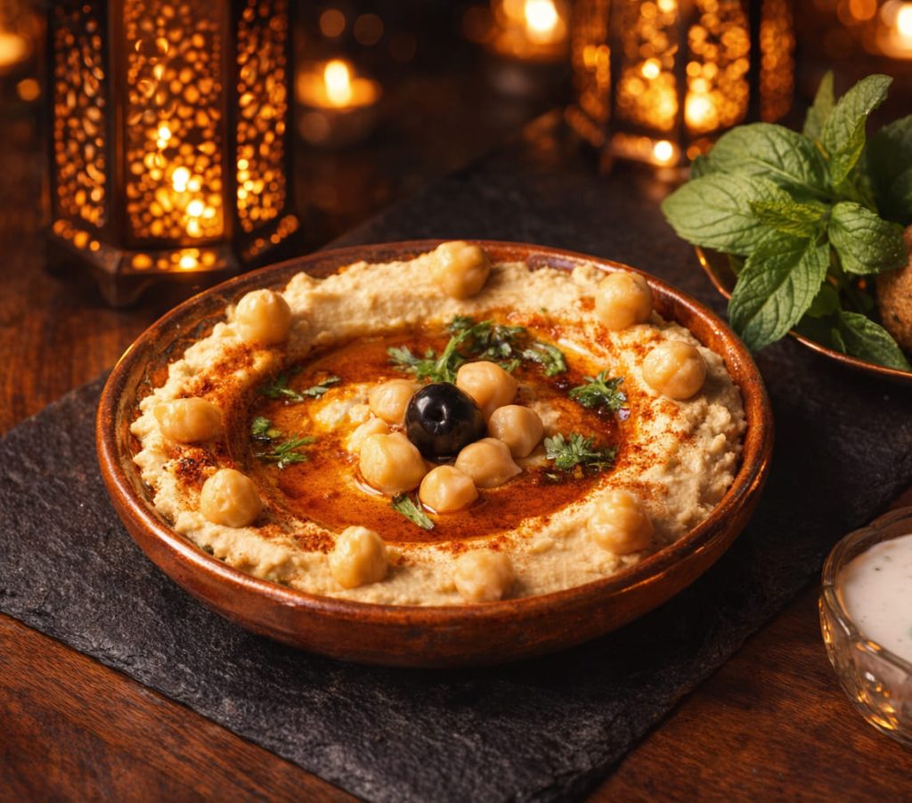 Mezzé libanaise: houmous traditionnel